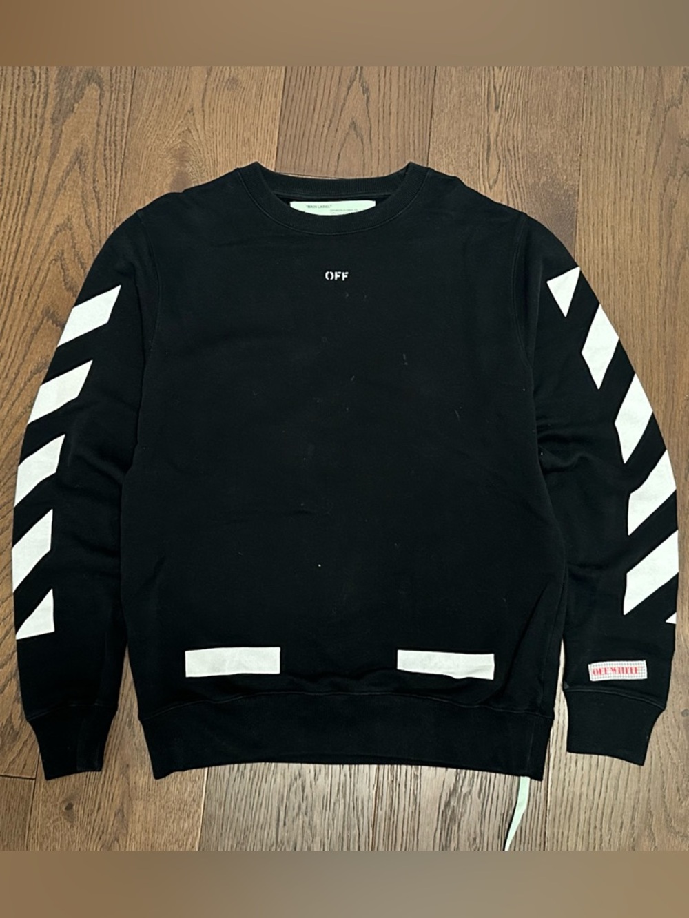 Authentic Off-White “Seeing Things” Black Crewneck Sweatshirt